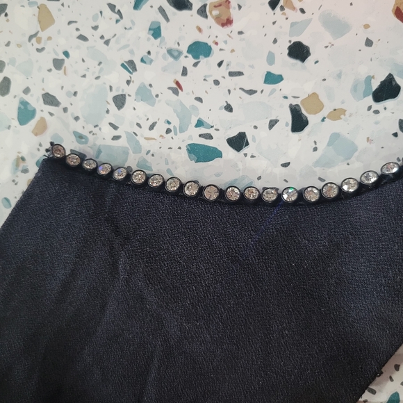 Vintage Rhinestone Collar Black Cocktail Dress | Santa Fe - Picture 6 of 9